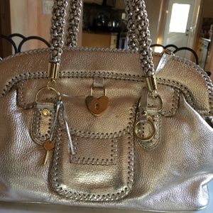 Gold Leather Handbag